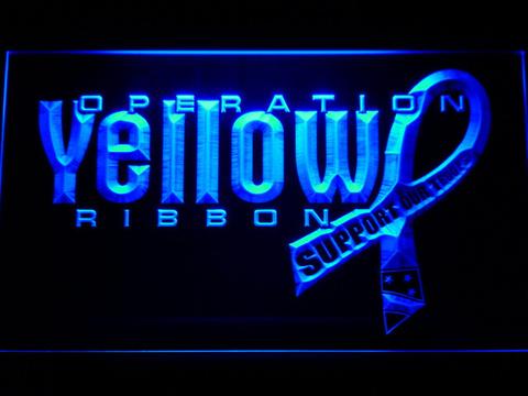 Yellow Ribbon Support Our Troops LED Neon Sign